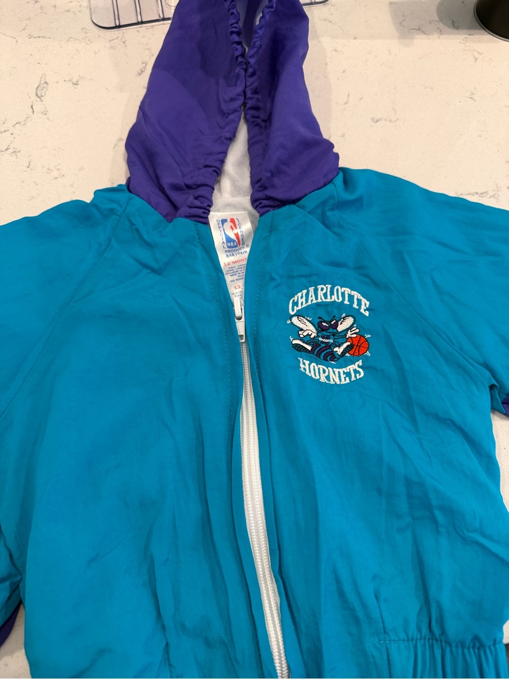 Vintage Charlotte Hornets Teal & Purple Kids Track Suit